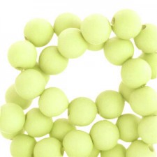 Acryl Perlen rund 4mm matt Light yellow